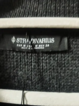 Chaqueta punto Stradivarius Negra Talla M