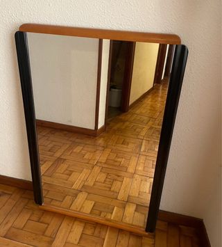 Espejo madera y cristal