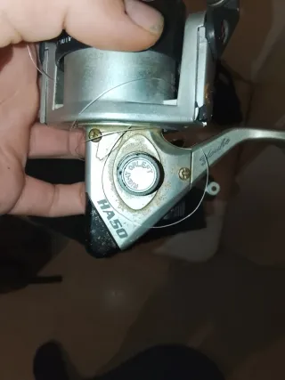 Caña de pescar con carrete