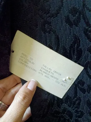 Chaqueta vintage adamascada negra