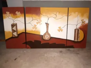 Tríptico decorativo moderno