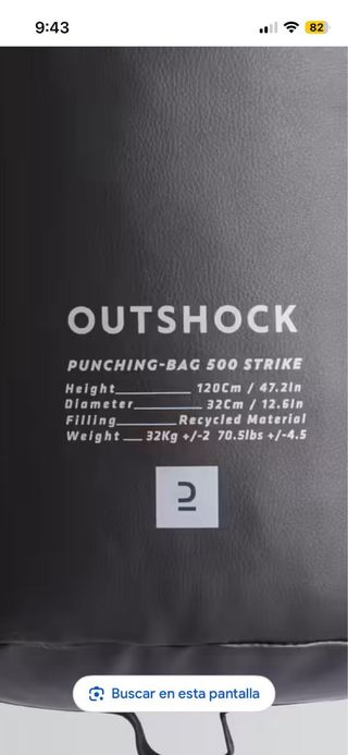 Saco de boxeo Outshock