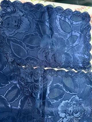 Set 5 centrini vintage anni '90 floreale