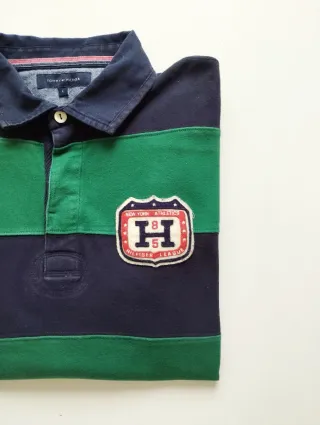 Polo Rugby Tommy Hilfiger Rayas Azul/Verde