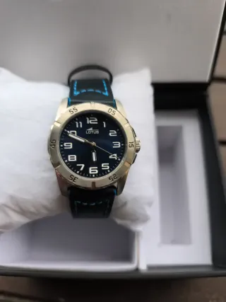 Reloj Lotus Azul y Plata + Pulsera niño