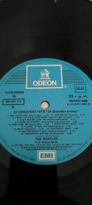 Vinilo The Beatles 20 Greatest Hits