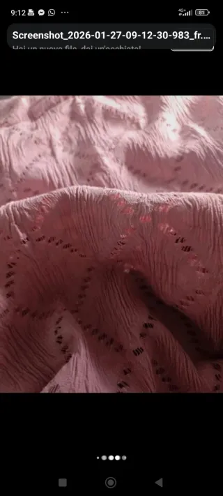 Pantaloni rosa/ lilla con etichetta