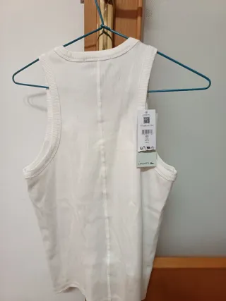Camiseta sin mangas Lacoste Blanca Talla M