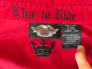 Camisa Harley-Davidson Roja Mujer