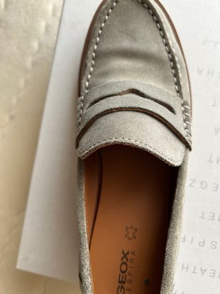 Mocasines Geox Ante Verde Musgo.tacón cómodo.