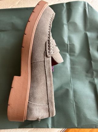 Mocasines Geox Ante Verde Musgo.tacón cómodo.