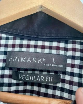 Camisa cuadros manga larga Primark