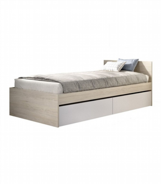 Cama Juvenil Nido con o sin cajones. Natural/Blan