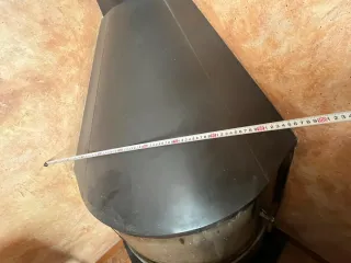 Estufa chimenea rincón hierro