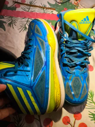Zapatillas Adidas Baloncesto Azul y Amarillo