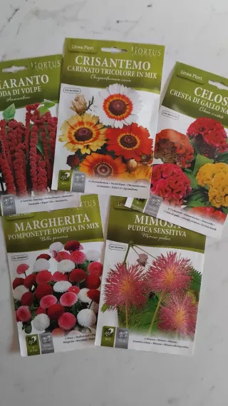 5 bustine semi fiori Hortus