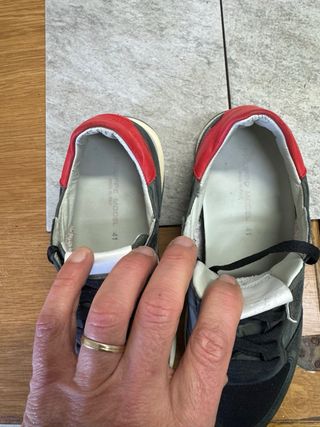 Scarpe uomo nere e rosse