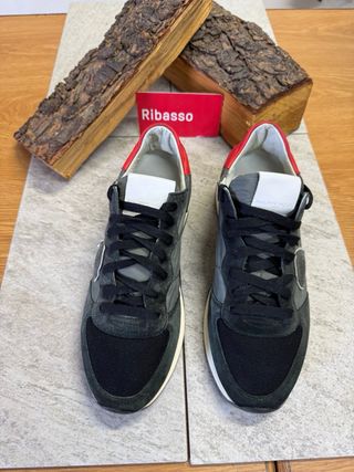 Scarpe uomo nere e rosse