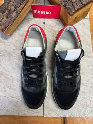 Scarpe uomo nere e rosse