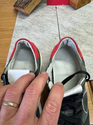 Scarpe uomo nere e rosse