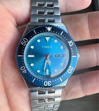 Reloj Timex M79 Azul y Plateado