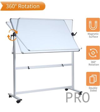 Pizarra blanca magnética de doble cara - Vizpro