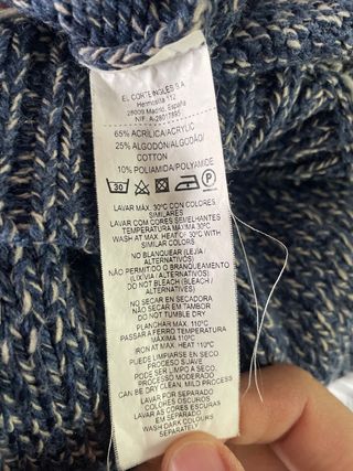 Jersey cuello alto abotonado caballero