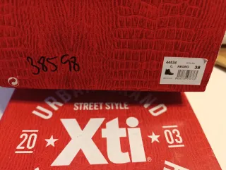 Botines Biker Negro Talla 38 Mujer