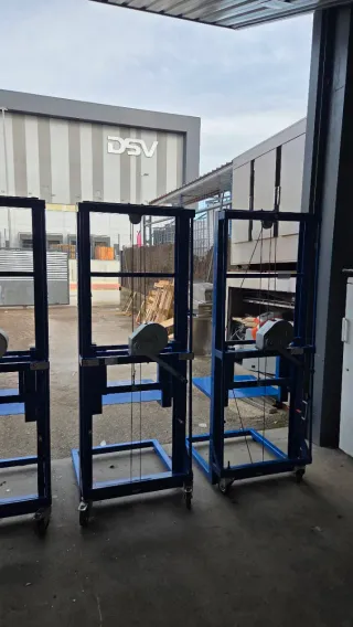 Elevador manual azul