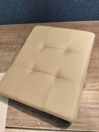 SONGMICS Puff Almacenaje, Baúl de Almacenaje Plegable, 32 x 40 cm, Taburete Reposapiés, Banco con Almacenamiento