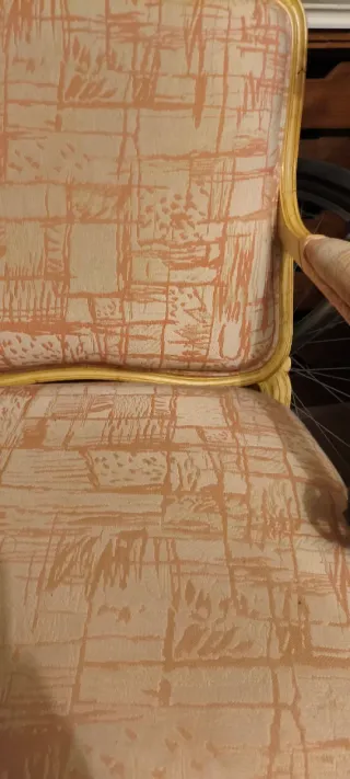 2 x Sillones vintage tela y madera