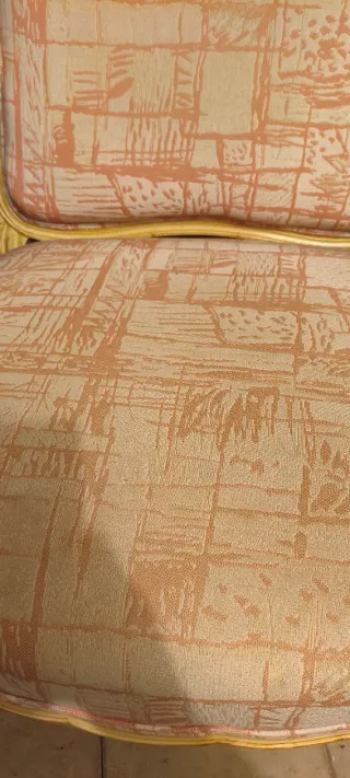 2 x Sillones vintage tela y madera