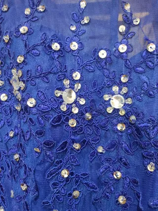 Vestido de fiesta azul largo