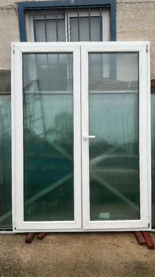 Puerta PVC Blanca Doble cristal150x210