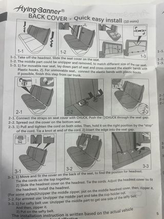 Fundas Asiento Coche Poliéster Universales