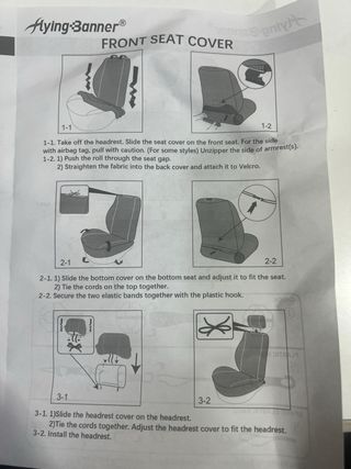 Fundas Asiento Coche Poliéster Universales