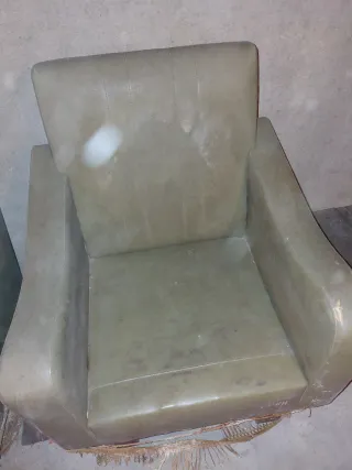 2 Sillones Antiguos Tela Madera