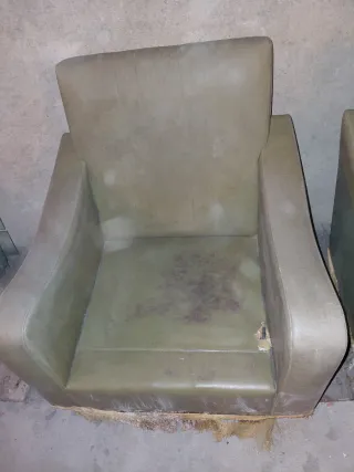 2 Sillones Antiguos Tela Madera