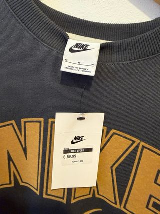 Sudadera Nike Vintage Gris y Dorado