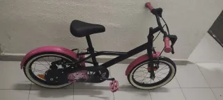 Bicicleta niña 16 pulgadas rosa y negra