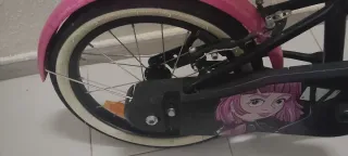 Bicicleta niña 16 pulgadas rosa y negra