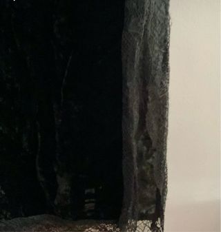 Conjunto capa gasa y vestido terciopelo