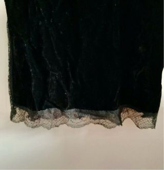 Conjunto capa gasa y vestido terciopelo