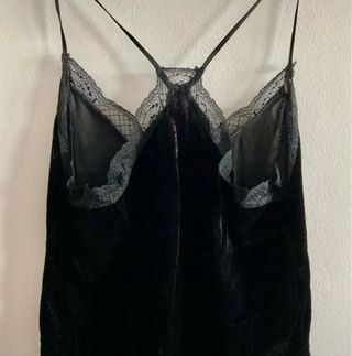 Conjunto capa gasa y vestido terciopelo