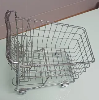 Carrito de compra mini metálico