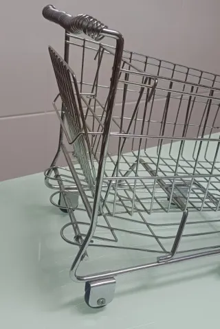 Carrito de compra mini metálico