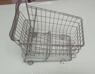 Carrito de compra mini metálico