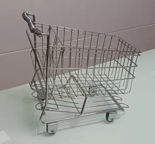 Carrito de compra mini metálico