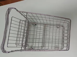 Carrito de compra mini metálico