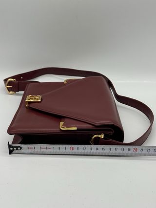 Bolso Cartier Piel Borgoña Dorado